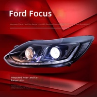 Ensemble de phares pour Ford Focus 2012-2014 avec feux de jour LED, clignotants, lentille de projecteur bi-xénon, mise à niveau avec 6500K et 6500 lumens