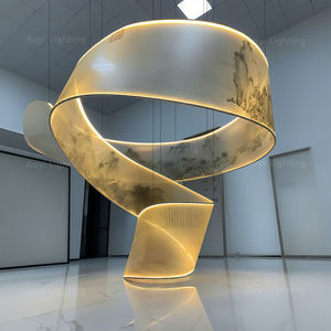 Bureau de vente intérieur moderne personnalisé <span class=keywords><strong>Ruban</strong></span> léger en soie Long défilement en acier pour villa Salon Décoration intérieure de qualité supérieure - Product Image 2