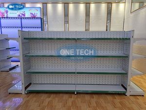 ชั้นวางของแบบกอนโดลา 4 ชั้น แบบมีรูระบายอากาศ วางได้อิสระ แนวตั้ง รับน้ำหนักเบา สำหรับซูเปอร์มาร์เก็ต 50-60 กก. - Product Image 5