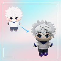 Jouets en peluche personnalisés de 20 cm (8 pouces) rembourrés de coton PP avec squelette intérieur en plastique mobile, style de cheveux fantaisie, poupées d'idoles Kpop