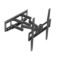 Braket TV Dinding Baja Pabrik OEM 23-65 Inch 45kg Putar Miring 12 Max VESA 400x400mm Penyangga TV