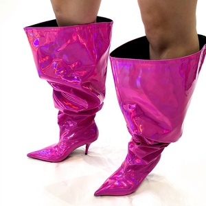 <span class=keywords><strong>2023</strong></span> <span class=keywords><strong>bottes</strong></span> à talons hauts en tissu métallique à la mode personnalisées grandes <span class=keywords><strong>bottes</strong></span> au-dessus du genou pour femmes - Product Image 6