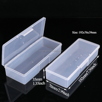 SUNSHING - Caja de Almacenamiento Personal de Plástico al por Mayor, Organizador de Uñas Vacío, Estuche para Herramientas de Manicura, Contenedores Transparentes para Limas de Uñas
