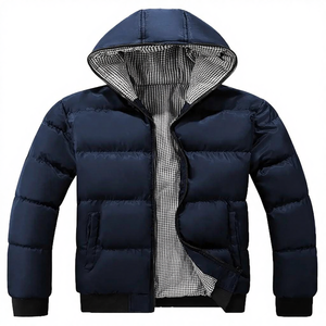 Veste matelassée d'hiver de haute qualité, très vendue, pour homme, décontractée, imperméable, respirante, coupe-vent, à capuche, fermeture éclair sur le devant, chaude, pour l'extérieur - Product Image 4