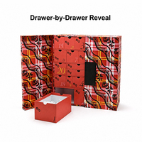 Boîte de calendrier de l'Avent personnalisée en gros (ODM/OEM), boîte cadeau rigide à tiroirs multiples pour l'emballage de compte à rebours des fêtes de marque au détail