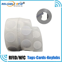 Autocollants NFC blancs 25mm Protocole ISO14443A 13.56MHz NFC213 Étiquette universelle Étiquettes RFID et tous les téléphones NFC