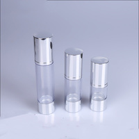 Fantaisie 15ml 30ml 50ml 80ml 100ml 120ml Argent Airless Pompe Bouteille Vide 0.5oz 1oz 4oz Cosmétique Crème Bouteilles En Plastique (PAB10)