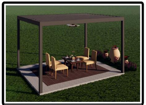 Pérgola de aluminio motorizada para jardín exterior, impermeable, con puerta corrediza de vidrio, fácil de montar, de plástico HDPE - Product Image 2