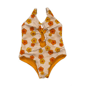 Costumi da bagno reversibili per bambine, stampa hawaiana, con spalline regolabili, bikini sexy con fori, molto venduti per l'estate. - Product Image 6