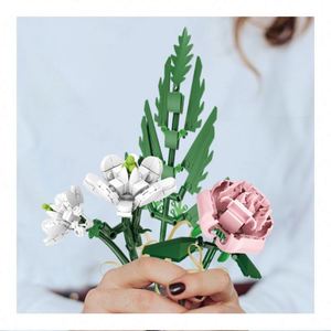 Juego de Bloques de Construcción de Flores Educativos de Plástico, Diseño Único, Decoración Creativa, Plantas en Maceta, Juguetes - Product Image 4