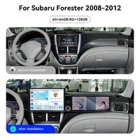 Écran ZWNAV 13,1" + 12,3" pour Subaru Forester 2008-2012, Android 15, Carplay, unité principale DSP, GPS, autoradio multimédia, stéréo