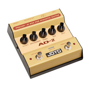 JOYO AD-2 פדל גיטרה חשמלית ניידת Preamp DI Box רגישות גבוהה 2 שלבים כפתורי כוונון EQ מתכת צהוב - Product Image 1