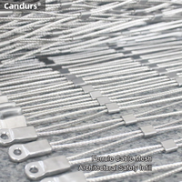 Maille de remplissage pour balustrade d'escalier en acier inoxydable 316, maille de câble flexible en acier inoxydable pour la sécurité architecturale OEM