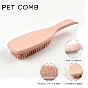 Peigne de massage portable de luxe pour animaux de compagnie, ultra-doux, en TPE et ABS, écologique et sûr, pour un démêlage simple et sans effort - Product Image 3
