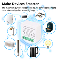 Bingoelec TUYA 16A modul otomatisasi DIY Universal netral Wifi solusi modul modul modul saklar Pintar Mini rumah pintar
