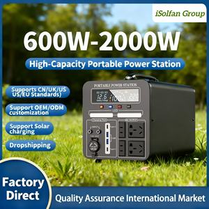 Générateur solaire 1200W avec panneau solaire, batterie au lithium, alimentation de secours électrique, rechargeable, Lifepo4, station d'alimentation portable avec onduleur - Product Image 2