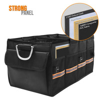 Organisateur de coffre de voiture portable imperméable avec couvercle pour boîte de chargement de voiture pour SUV camionnette