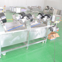 Industriële Waterbesparende Bladgroente Reiniger Machine Kersen Wassen Transportband Fruitverwerkingsfabriek