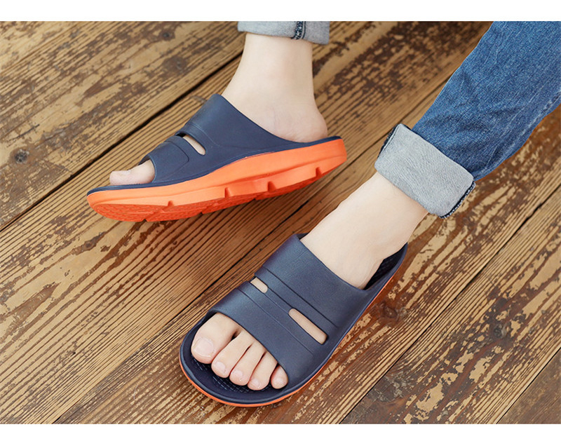 Men's Slippers Large Size Thick Sole Arch EVA Slides Shoes Rehabilitation Slippers