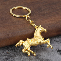 Porte-clés en métal créatif promotionnel en forme de poney, pour hommes et femmes, personnalisable, porte-clés en métal 3D en forme de cheval, accessoires souvenirs, vente en gros