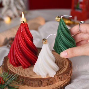 Exquisite Rotatable <b>Mini</b> <b>Christmas</b> <b>Tree</b> Aroma Candle Premium Household Decor For <b>Christmas</b> Party Scene - Product Image 5