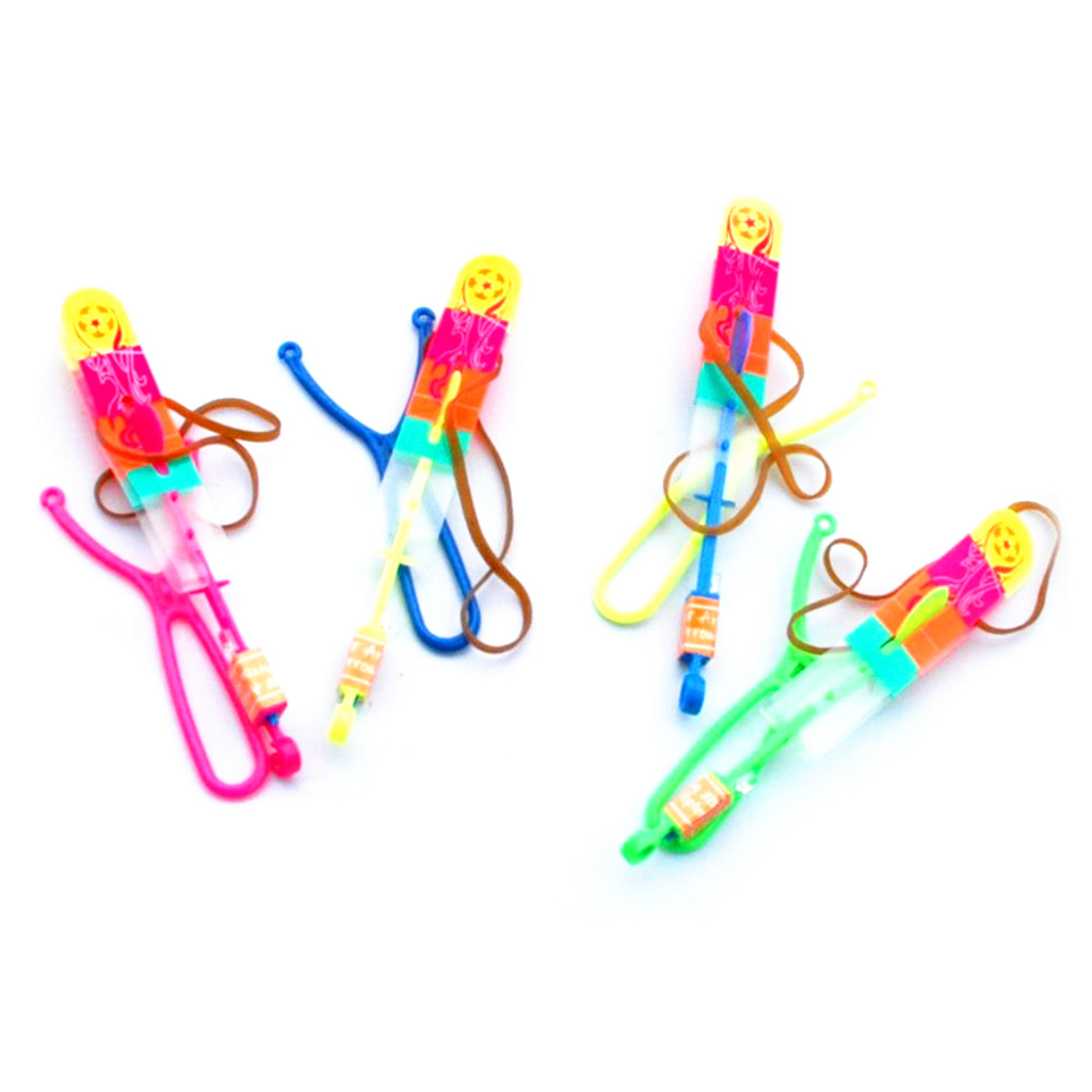 Большая светодиодная Резиновая лента Летающий Рогатка Вертолет