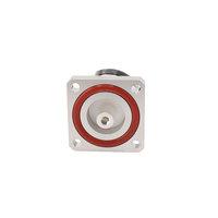 Conector Hembra Impermeable 7/16 Din L29 con Montaje de Brida Cuadrada de 32 mm y Orificio Interior M4 para Equipos de Comunicaciones Móviles