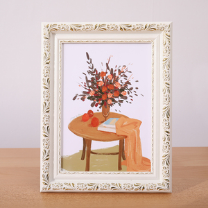 Taille et couleur personnalisées délicates Style européen cadre <span class=keywords><strong>photo</strong></span> en bois massif doré argenté cadres suspendus d'art décoratif debout - Product Image 4