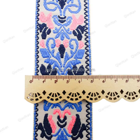Ruban Jacquard à Motifs Ethniques Haute Ténacité, Sangle Épaisse de 5 cm pour Sacs, en Imitation Nylon et Dacron, 50 Yards/Rouleau