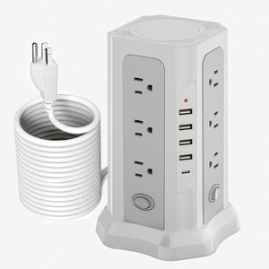 Chất lượng cao 12 + 4 USB A + 1 Loại-C phổ Power Strip 3M Mở rộng dây bảo vệ tăng - Product Image 1