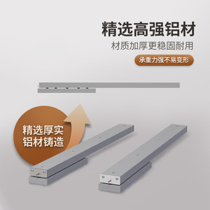 Aluminum Alloy <b>Drawer</b> Slide 1.8mm Thickness Soft Closing Minimalist Design For Bay Window Sill Computer <b>Desk</b> - Product Image 2