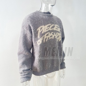 Pulls en mohair personnalisés avec logo, pulls à manches longues en mohair pour hommes, pulls en mohair de haute qualité pour l'hiver, pulls en mohair pour hommes - Product Image 3