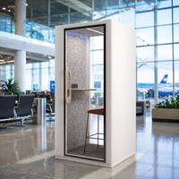 Cabine téléphonique insonorisée pour bureau, cabine acoustique individuelle avec bureau, prise de courant, système de ventilation LED pour le lieu de travail