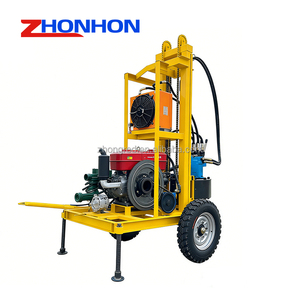 Plataforma de Perforación Rotatoria de 100 m de Profundidad con Motor Diésel de 22 HP, Diámetro de Perforación de 100-300 mm, Máquina Perforadora de Pozos de Agua Montada sobre Ruedas Pequeñas - Product Image 6