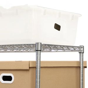 מותאם אישית חוט פלדה אור דו צדדי מדפים אבק אפוקסי freesthanding אפוקסי אחסון מצופה מדפי אחסון מסחרי הבית מסחרי - Product Image 6