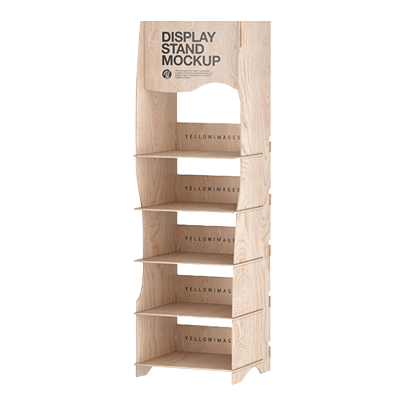 Apache Modern 4-Layer Removable Wooden Plywood Display Racks Floor Stand for Supermarket Store Display Packaged in Carton — view 5