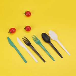 China Supplier Customized Print Logo <strong>Personalized</strong> Biodegradable Portable Utensils Flatware Cutlery Set With <strong>Fork</strong> Knife Spoon - Product Image 5