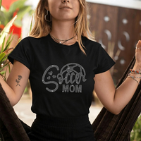 Transferts de strass personnalisés pour maman de footballeuse – Motifs thermocollants pour T-shirt