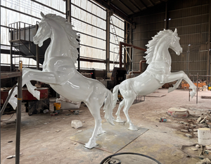 منحوتات كبيرة من البرونز والنحاس الأصفر مخصصة في الهواء الطلق من نمور الحصان والأسود للزينة - Product Image 3