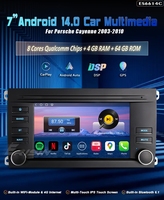 Lecteur DVD de voiture Android 14 4G WiFi DSP 7 pouces Octa Core Navigation Autoradio pour Porsche Cayenne GPS Stéréo Erisin ES6614C