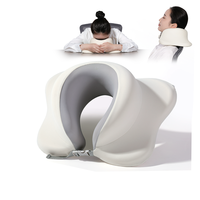 Support de tête gonflable d'oreiller de cou de voyage en forme de U de mousse de mémoire d'avion portatif pour le bureau de literie de vol