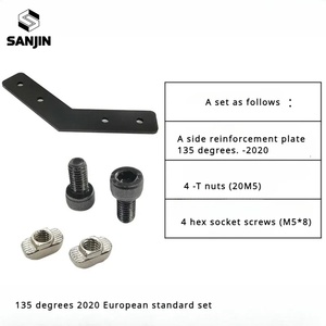 Plaque de renforcement de surface profilée 2020/45/135 degrés, plaque de connexion latérale, pièce de connexion d'<span class=keywords><strong>angle</strong></span> 30304040 - Product Image 4