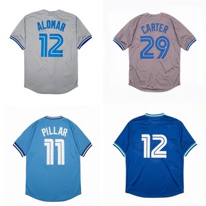 Camisetas de Béisbol Retro para Hombre, Versión Nostálgica, Cosidas, 12 <span class=keywords><strong>Roberto</strong></span> Alomar, 21 Roger Clemens, 27 Vladimir Guerrero Jr., Tallas S-3XL - Product Image 1