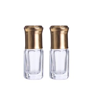 6Ml 12Ml Attar Nước Hoa Chai Thủy Tinh 3 Ml Cuộn Trên Chai Với Nhôm Nắp Vàng - Product Image 2