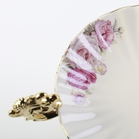 Autocollants de fleurs pour banquet de mariage, plaque de fruits en céramique de luxe, vente en gros, chine,