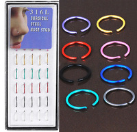 Anneau de nez tendance simple en acier inoxydable, anneau de nez à clip, anneau de lèvre, hip hop, femmes, hommes, sans perçage, bijoux, anneau de nez sans couture