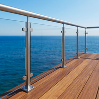 Système de balustrade en verre pour villa, hôtel, appartement extérieur, avec verre trempé pour balcon, terrasse, escalier, quincaillerie en acier inoxydable et revêtement de sol