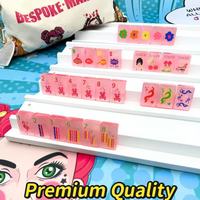 Tuiles de Mahjong en Acrylique Gravées sur Mesure, Luxe Personnalisé, Motif Perle de Coton Sucré, 160 Tuiles de Mahjong Américaines