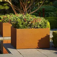 Benutzer definierte Outdoor-Garten Corten Stahl Blumentopf Große Pflanzer Outdoor Corten Pflanzer