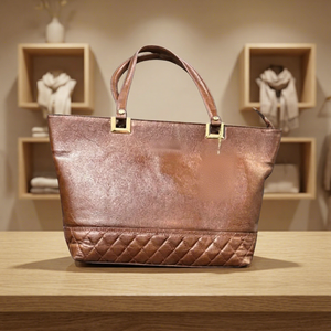 Bolso de Mano Casual de Cuero Genuino Ligero para Mujer, Forro Suave y Duradero, Cierre de Cremallera, Dos Correas, Gran Capacidad, Día de San Valentín - Product Image 1